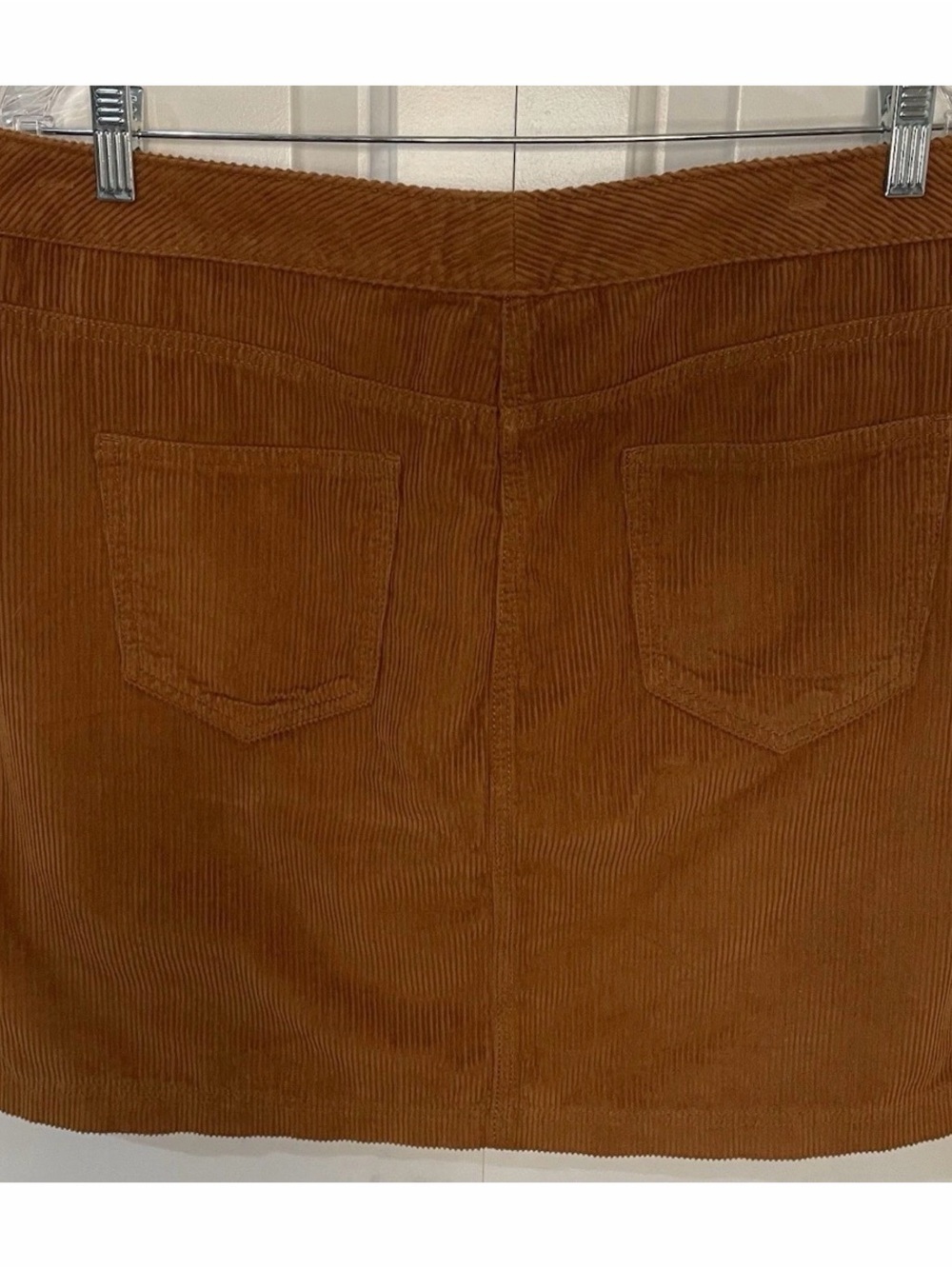 Casual Collection by F & F Rust Orange Corduroy Pencil Skirt Size 12 Pockets - Picture 3 of 5